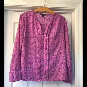 Banana Republic Long Sleeve Printed Blouse